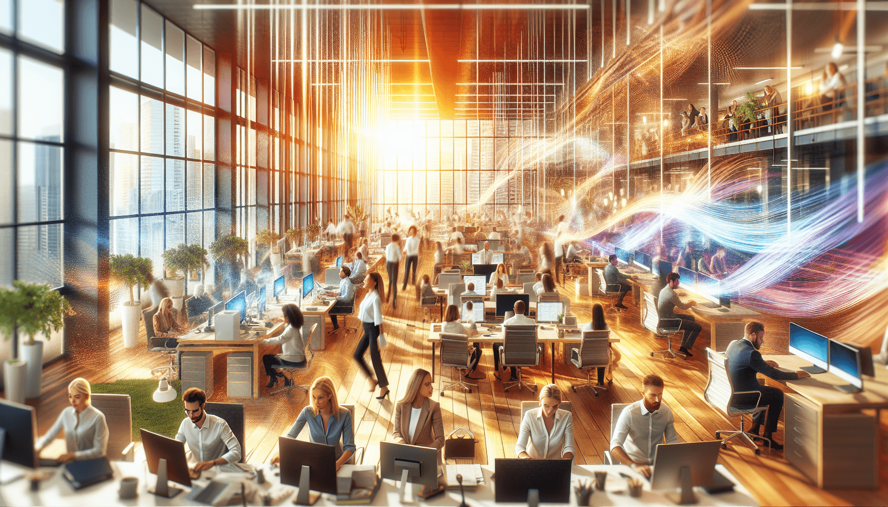Un environnement de bureau en France